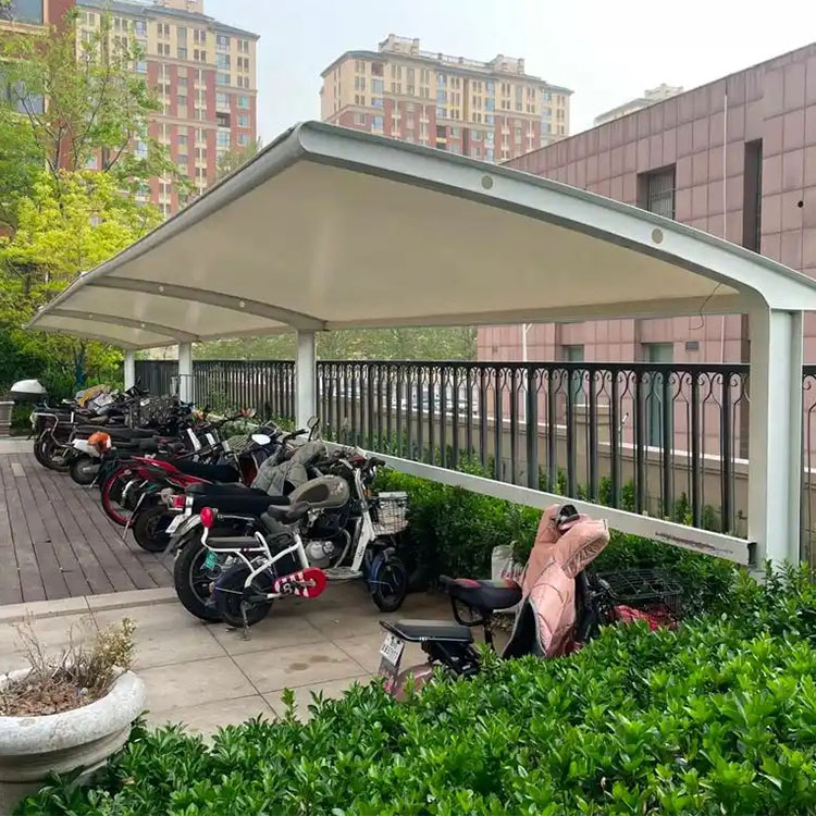 紫云膜结构电动车棚